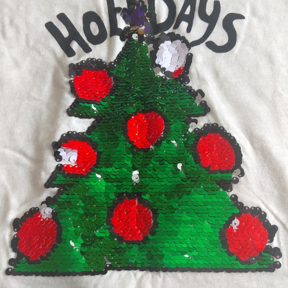 NWT Zara White T-shirt With Christmas Tree - Picture 4 of 10